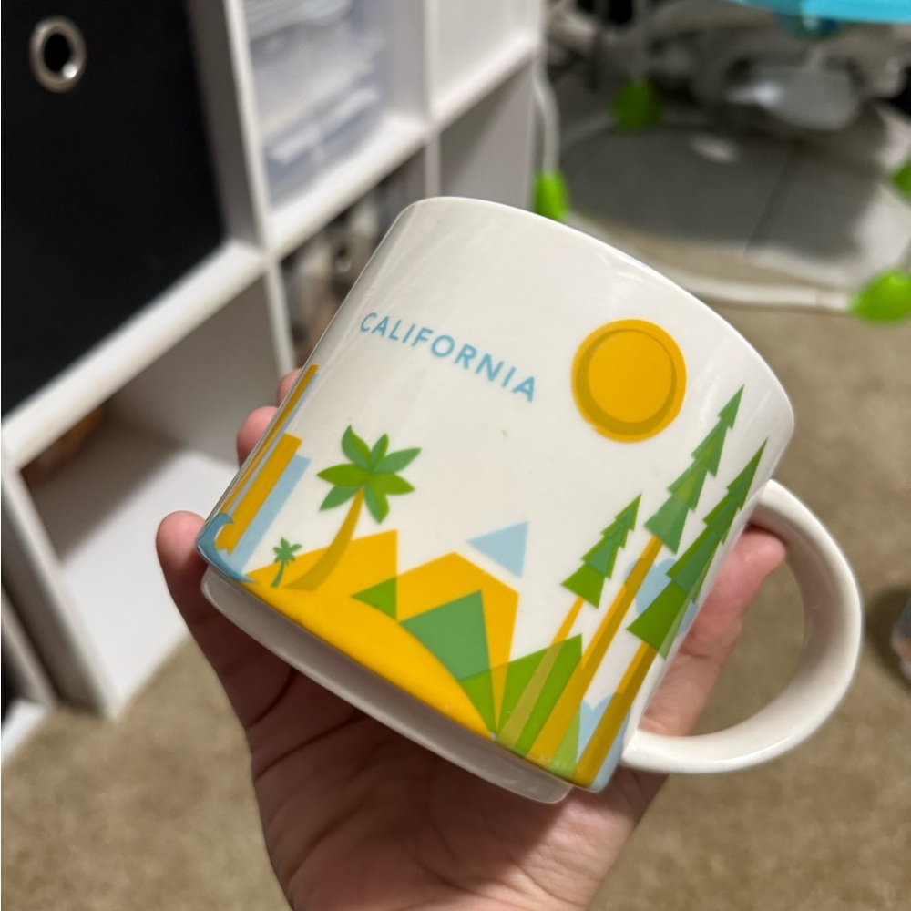 Starbucks California Mug with Green and Yellow Design